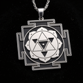 Shiva Yantra Spiritual Pendant - 925 Sterling Silver