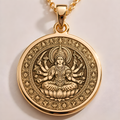 Lalita Sakhi Necklace: 14K Gold with goddess jewelry shri lalita talisman amulet - View 48