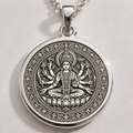 Shri Lalita Goddess Talisman Necklace - 925 Sterling Silver