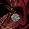 Sri Yantra Sacred Geometry Pendant - 925 Sterling Silver