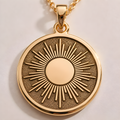 Sun Necklace: 14K Gold with sun charm necklace personalized solar talisman amulet - View 48