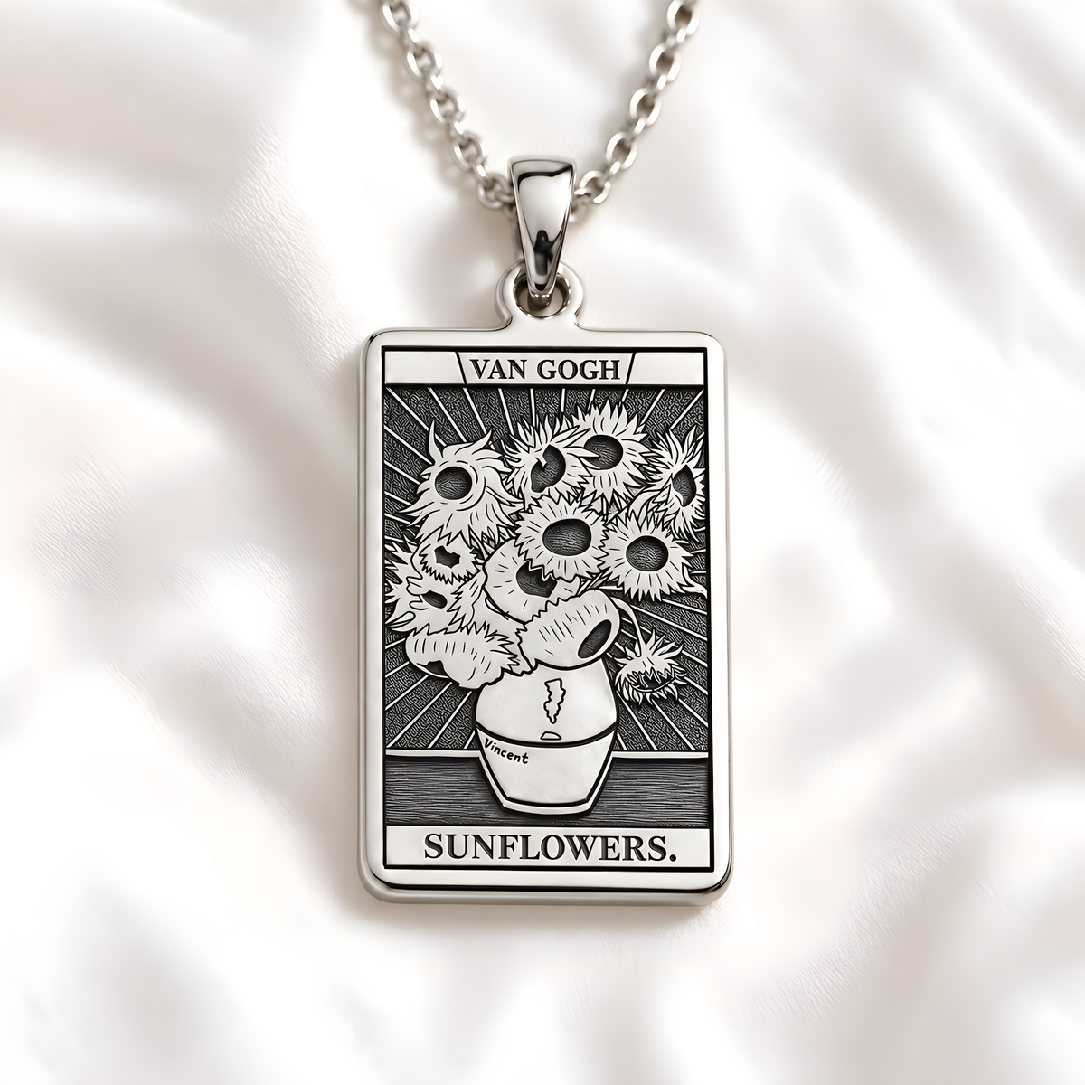 Sunflower Charm Necklace - 925 Sterling Silver