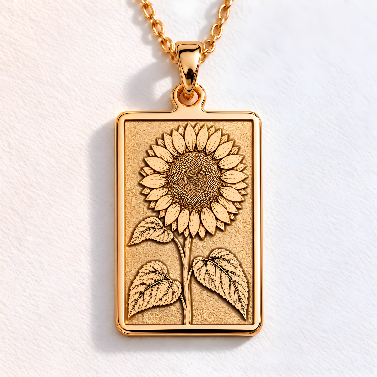 Sunflower Tarot Necklace: 14K Gold, Positivity Charm, Summer Flower Jewelry - View 2