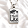 Tarot Cat Charity Necklace - 925 Sterling Silver