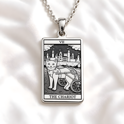 Tarot Cat Charity Necklace - 925 Sterling Silver