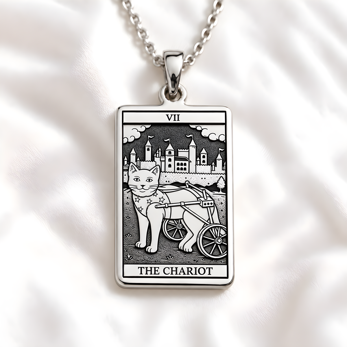 Tarot Cat Charity Necklace - 925 Sterling Silver