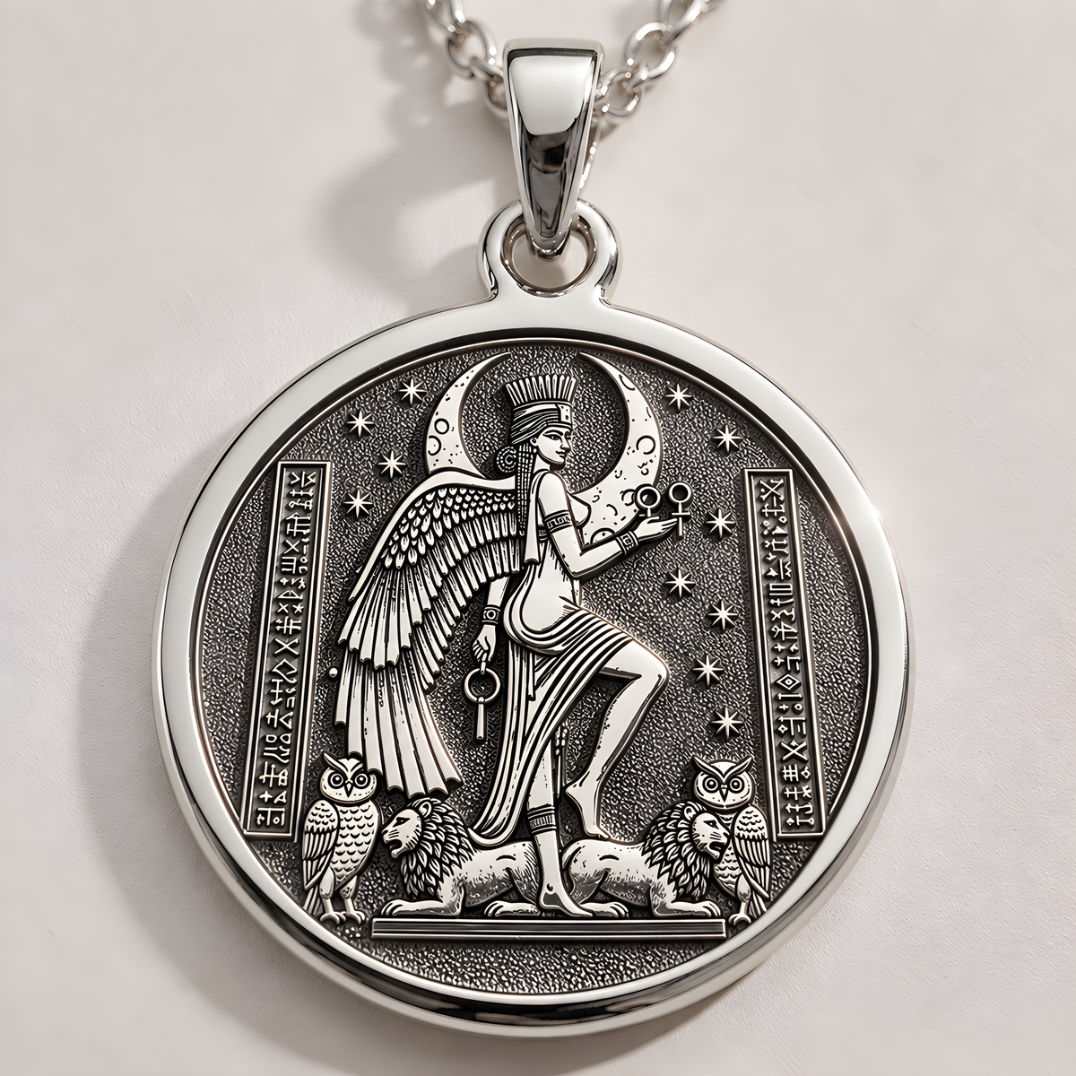 Underworld Queen Ereshkigal Pendant - 925 Sterling Silver