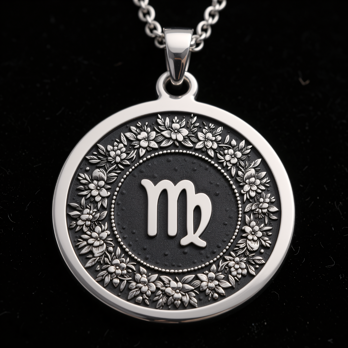 Virgo Zodiac Astrological Sign Pendant - 925 Sterling Silver