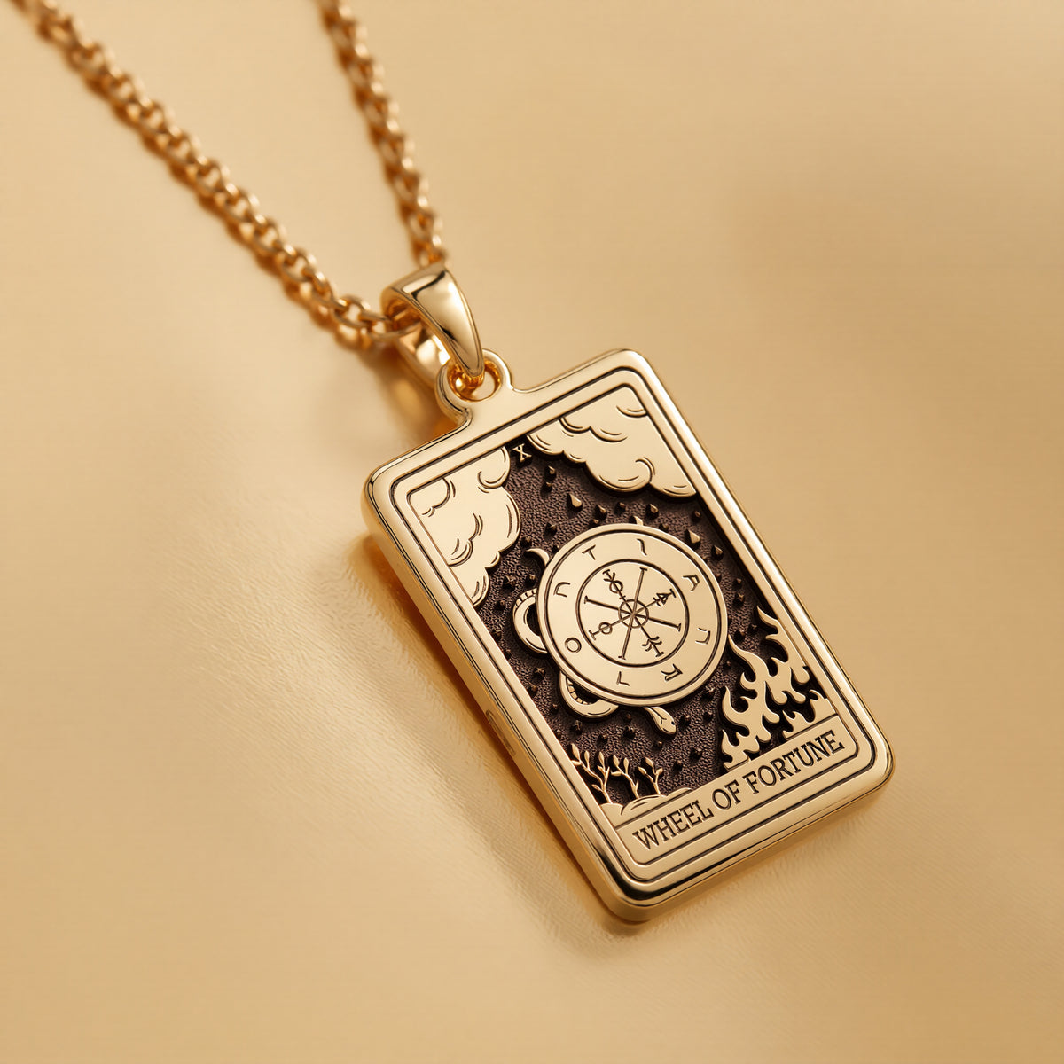Wheel of Fortune Pendant: 14K Gold with wheel fortune fortune sphinx amulet talisman - View 48