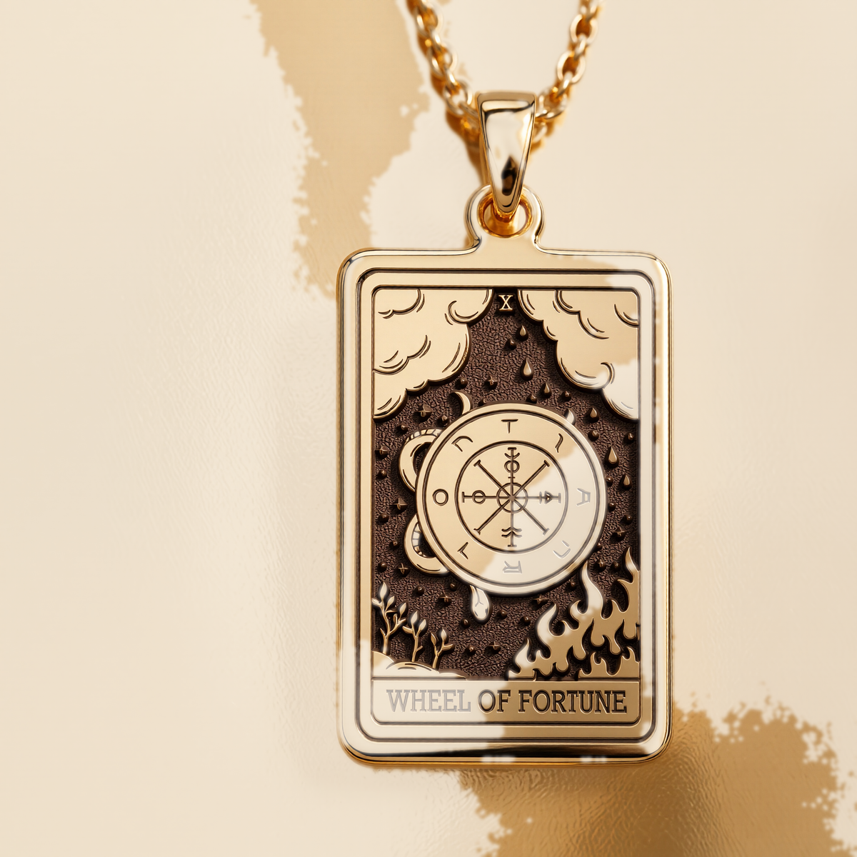 Wheel of Fortune Pendant: 14K Gold with wheel fortune fortune sphinx amulet talisman - View 48