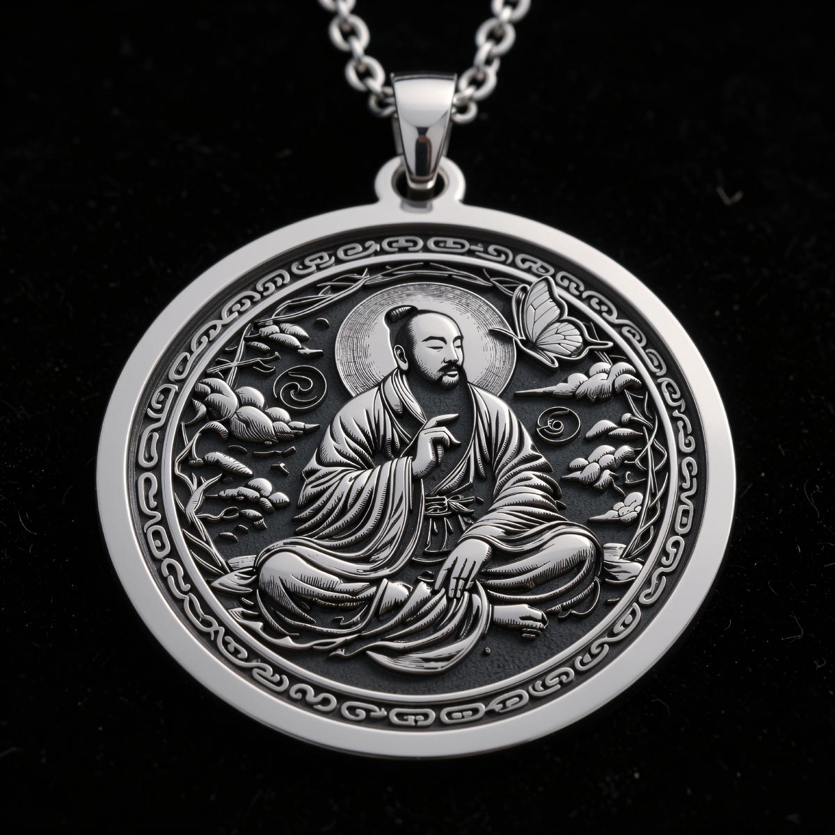 Zhuangzi Butterfly Celestial Pendant - 925 Sterling Silver