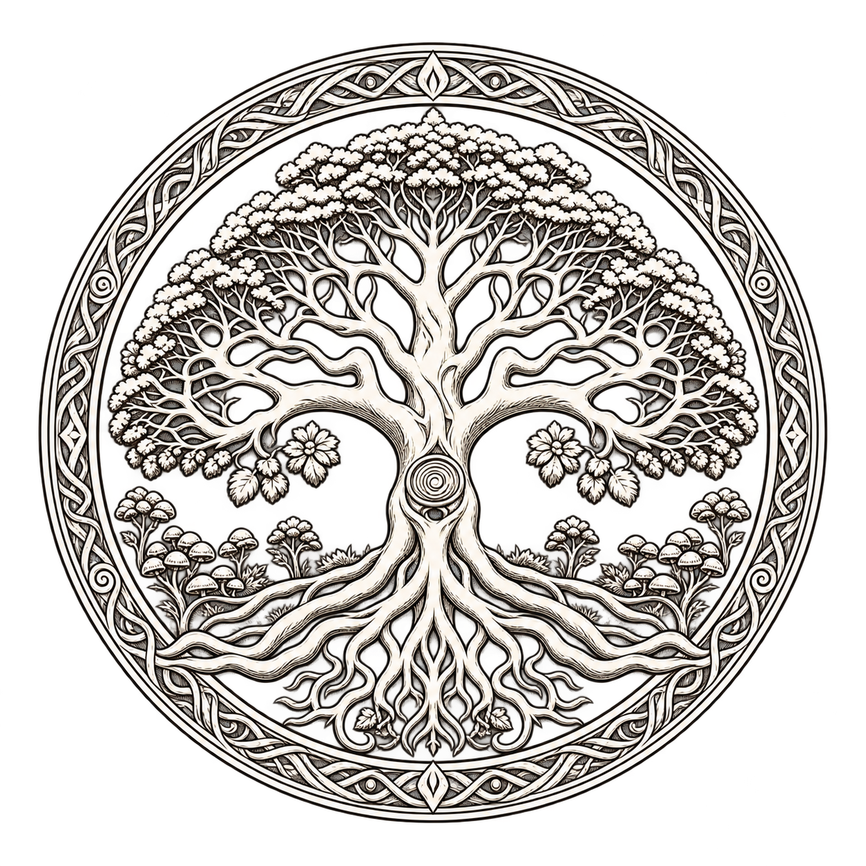 Illustrative interpretation of the Tree of Life motif